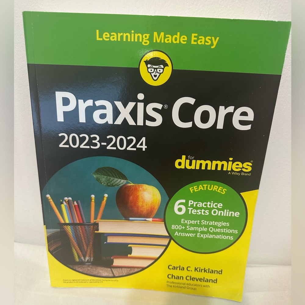 Praxis Core 2023-2024 for Dummies Book